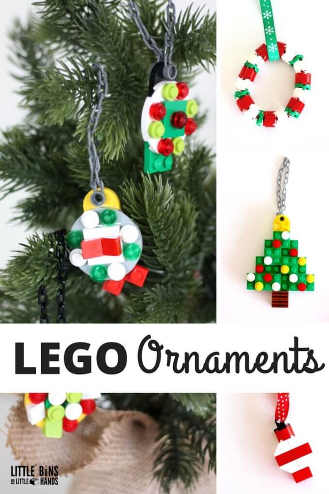 Adorns de Nadal LEGO perquè els nens facin - Papereres per a les mans petites