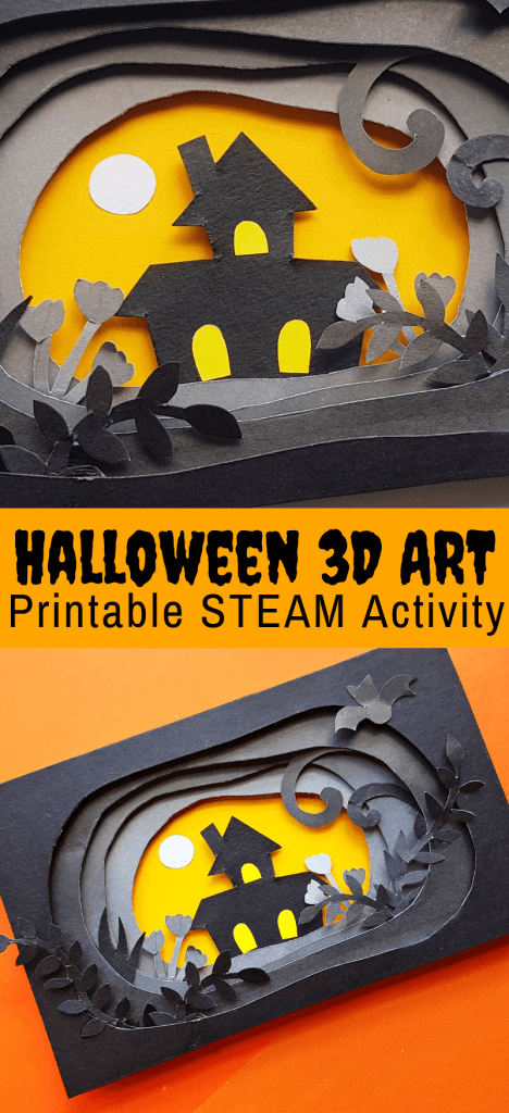 Halloween Paper Craft 3D (ILMAINEN tulostettava) - Little Bins for Little Hands - Pikkukätköjä pikkukäsille