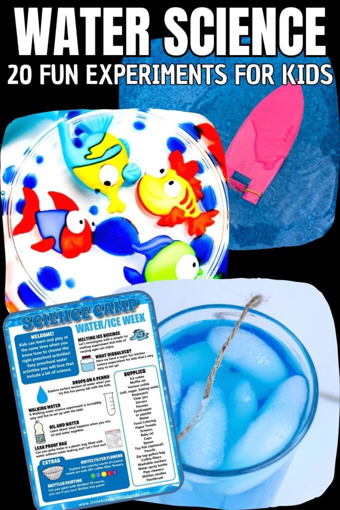 30 experimentos acuáticos fáciles para niños - Little Bins for Little Hands