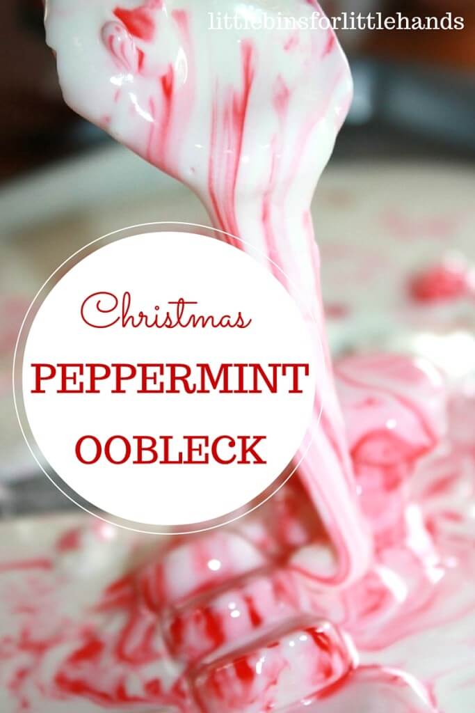 Gumawa ng Oobleck Gamit ang Christmas Peppermints - Little Bins for Little Hands