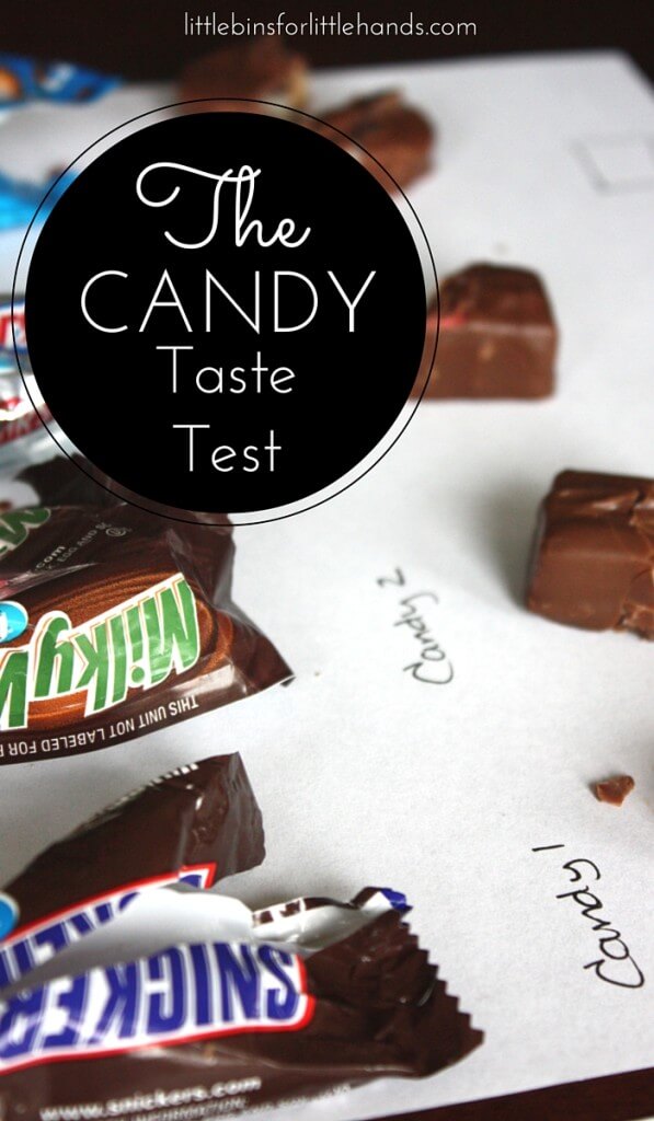 Geschmackstest für Süßigkeiten mit Schokolade - Kleine Behälter für kleine Hände