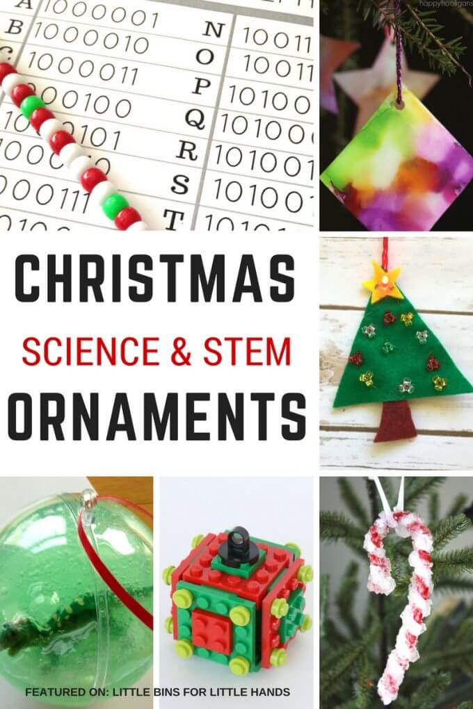 13 Սուրբ Ծննդյան գիտական ​​զարդեր - փոքրիկ աղբամաններ փոքրիկ ձեռքերի համար