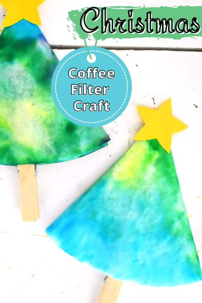 Árboles de Navidad de filtro de café - Pequeños cubos para manos pequeñas