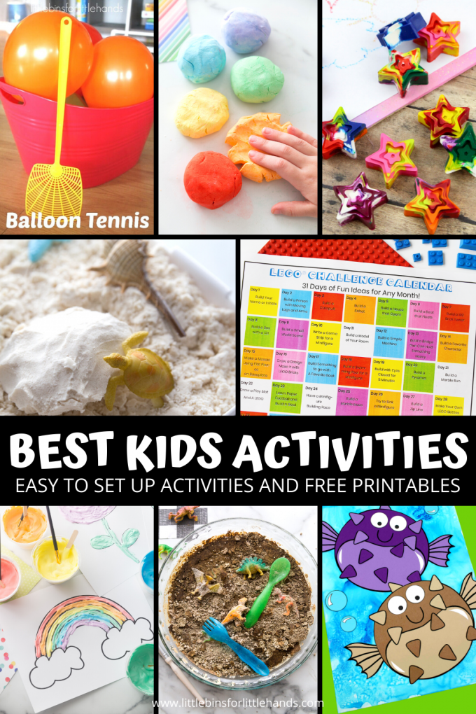100 actividades divertidas en interiores para nenos - Little Bins for Little Hands