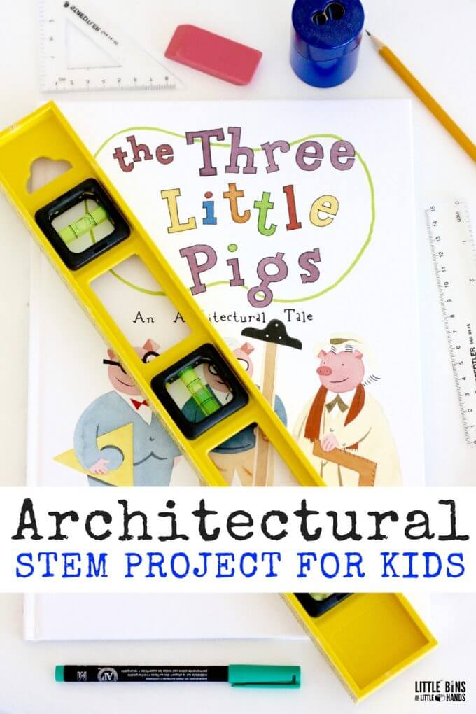 تین چھوٹے خنزیر STEM سرگرمی - چھوٹے ہاتھوں کے لئے چھوٹے ڈبے