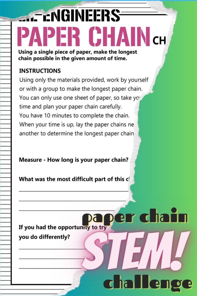 Úžasný papírový řetěz Challenge - Malé koše pro malé ruce