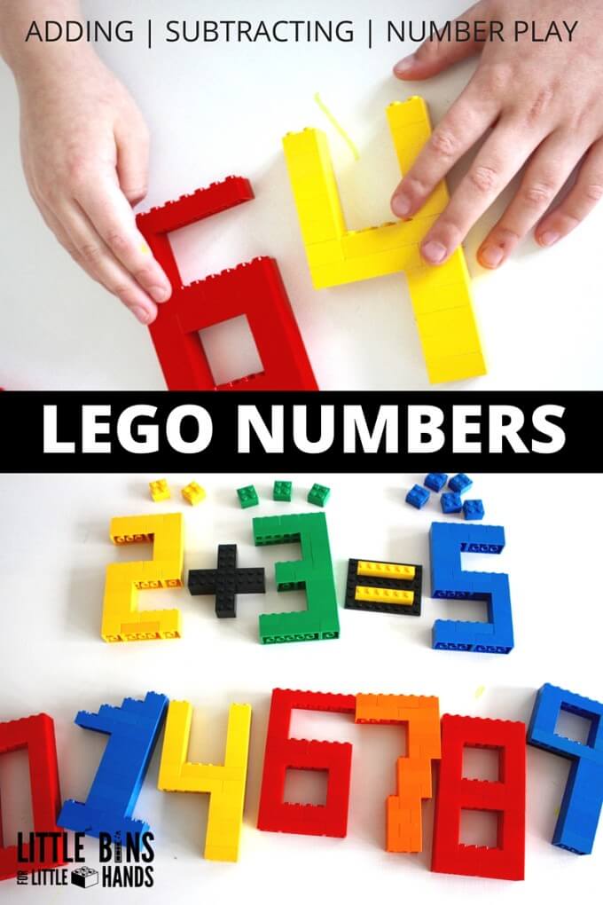 Математическо занимание за деца за построяване на числа от LEGO
