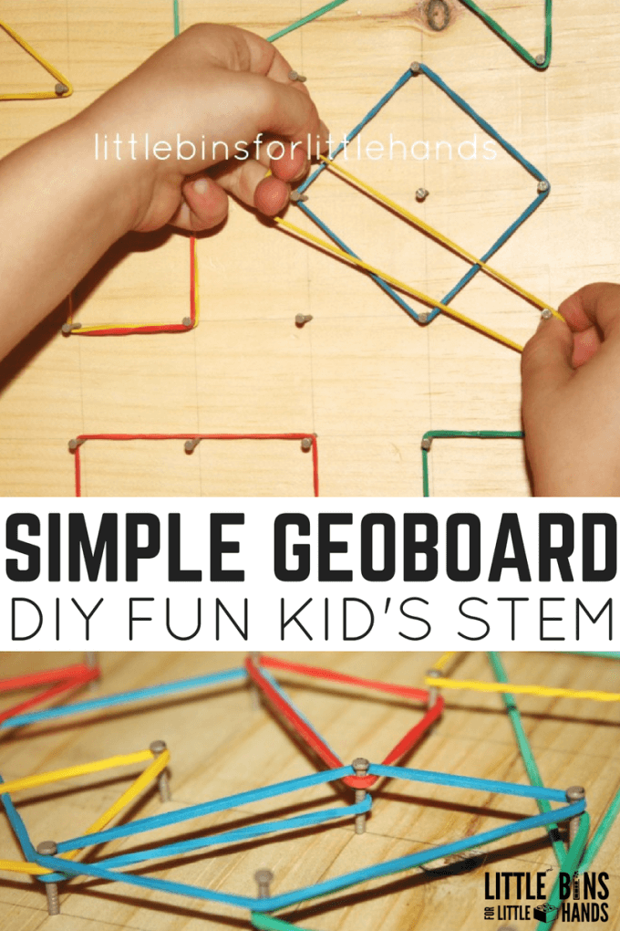 DIY Geoboard для STEM - маленькія кантэйнеры для маленькіх ручак