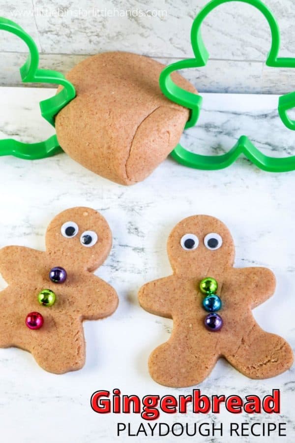 Gingerbread Playdough ချက်နည်း - လက်ငယ်များအတွက် ဘူးသေးသေးလေးများ
