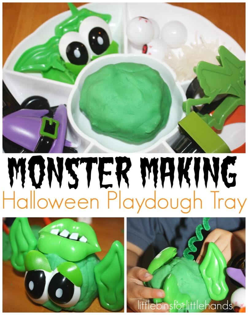 Дейност за Хелоуин за създаване на чудовища от тесто за игра