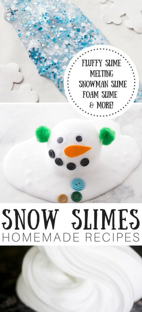 7 Snow Slime Recipes - Little Bins for Little Hands