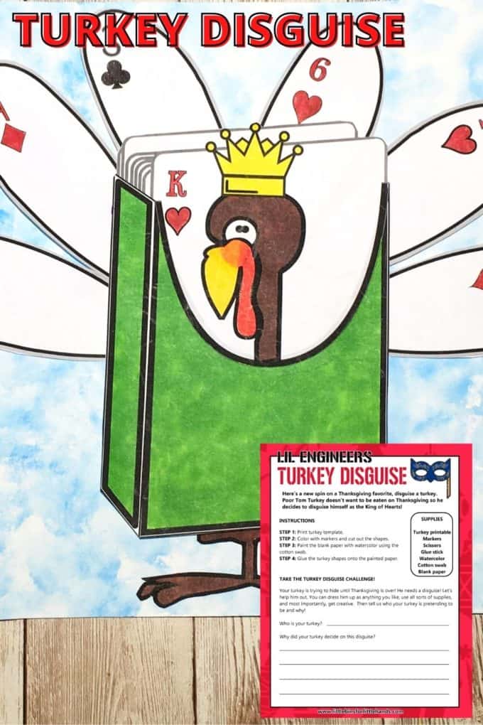 Turkije In Disguise Printable - Little Bins foar lytse hannen